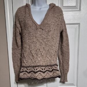 American Eagle Outfitters Taupe V-Neck Sweater